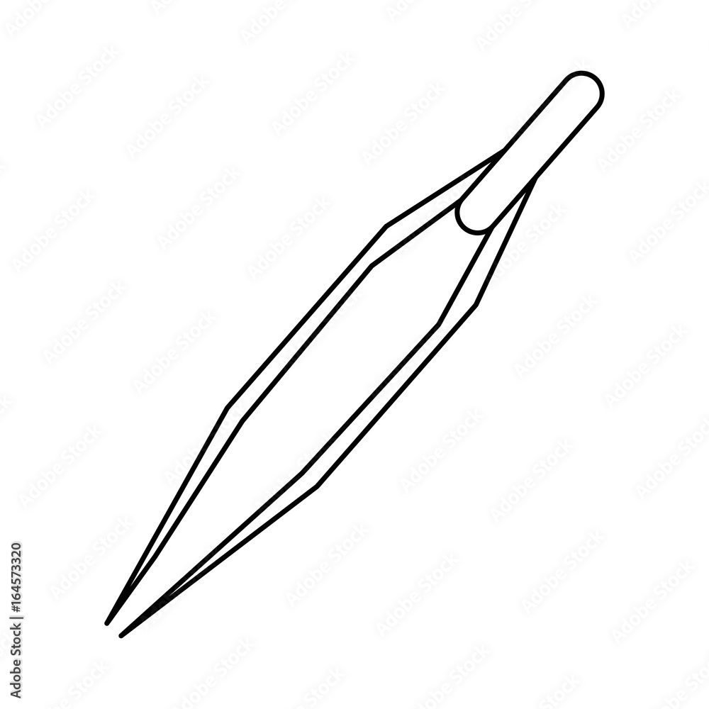 Obraz premium Medical tweezer isolated