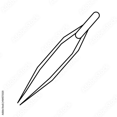 Medical tweezer isolated