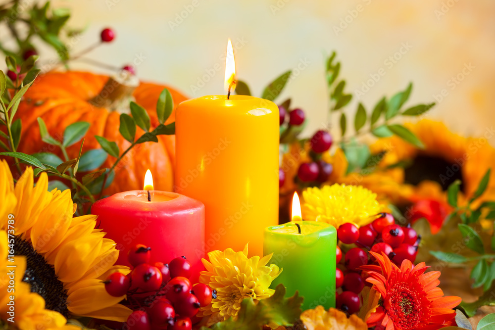 Candles and flowers Candles and flowers
