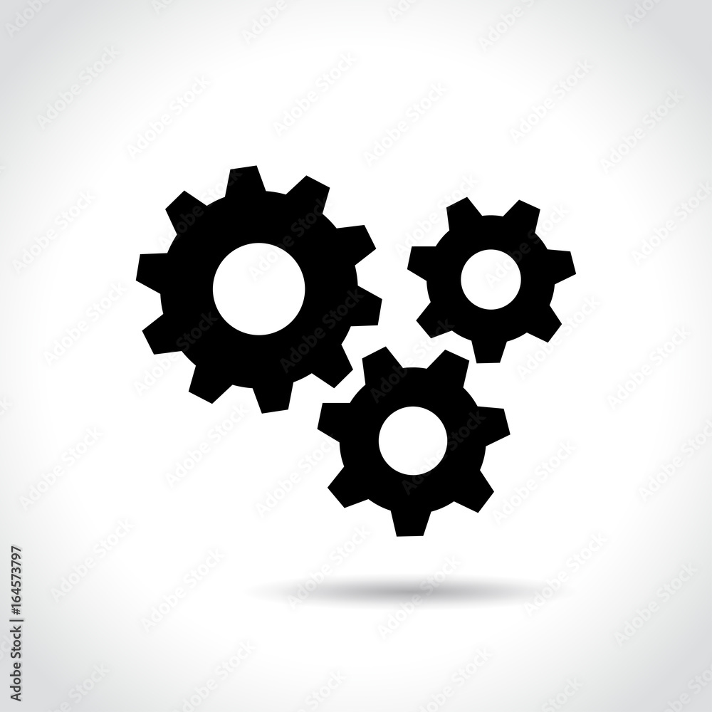 settings icon on white background settings icon on white background