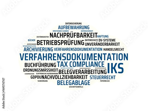GOBD - Bilder mit Wörtern aus dem Bereich Verfahrensdokumentation, Wort, Bild, Illustration