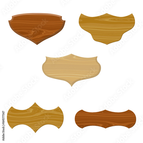 Various blank wooden signbo...