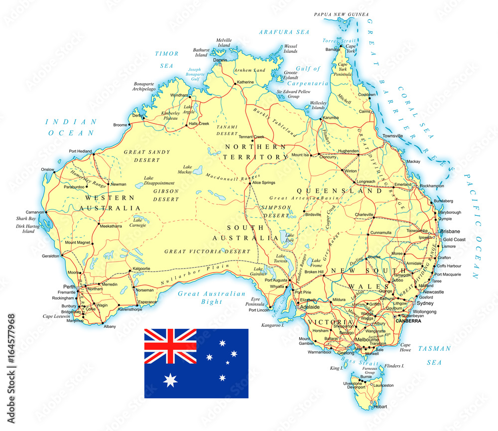 Free Topo Maps Australia Australia - Detailed Topographic Map - Illustration Stock Vector | Adobe  Stock