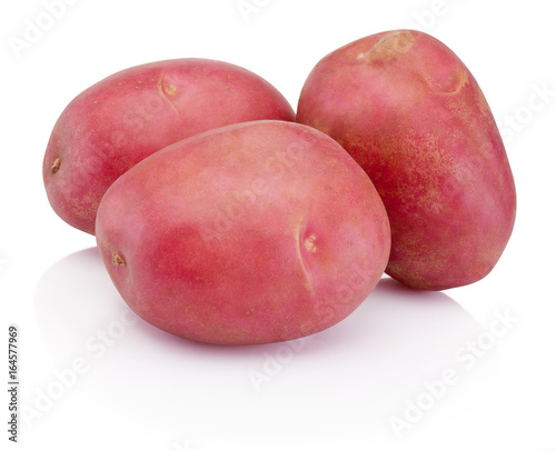 New red potato isolated on white background