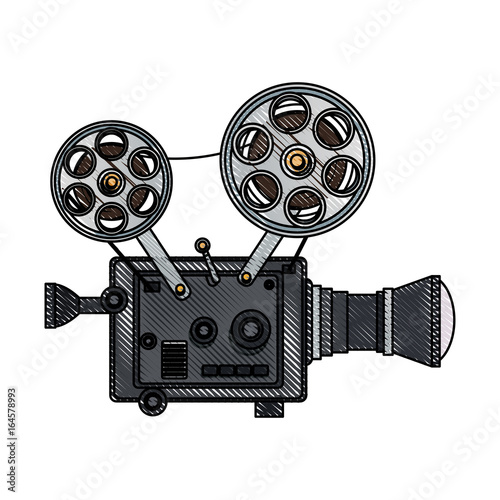high detailed vintage film projector cinema icon