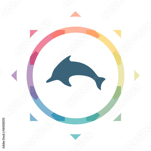 buntes Symbol - Delfin