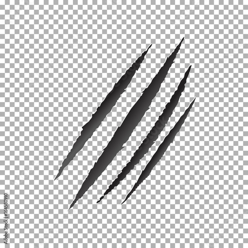 Claws scratch vector, animal claw scratch