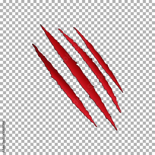 Claw scratch vector, animal claw scratch
