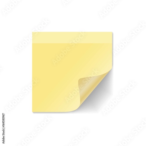 Note post vector. Curled paper post note