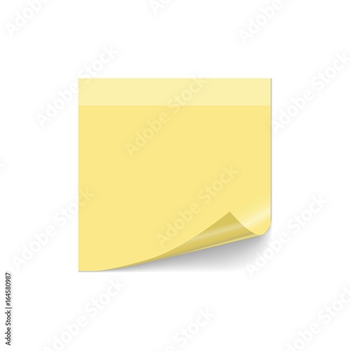 Note post vector. Curled paper post note