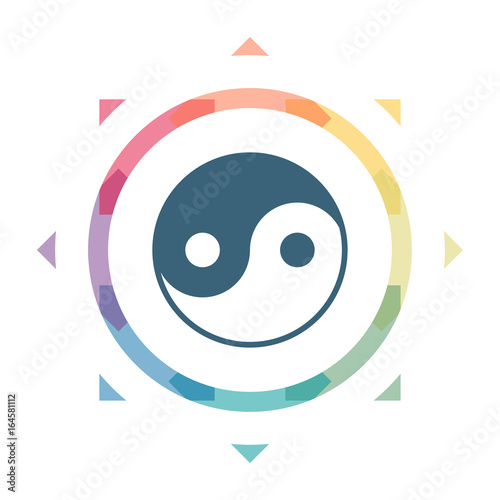 buntes Symbol - Yin-Yang