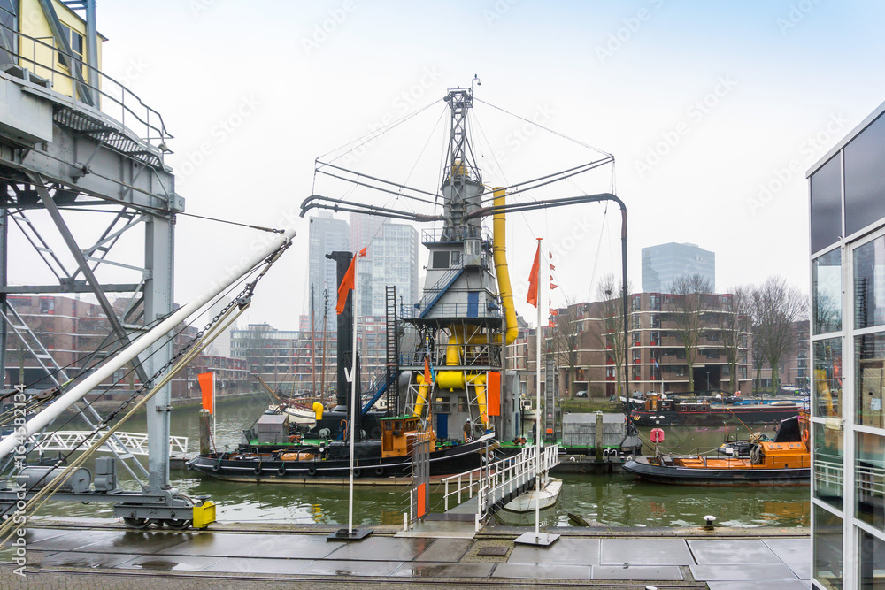 Street view of Port of Rotterdam, the nickname 