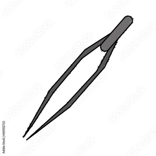 Medical tweezer isolated