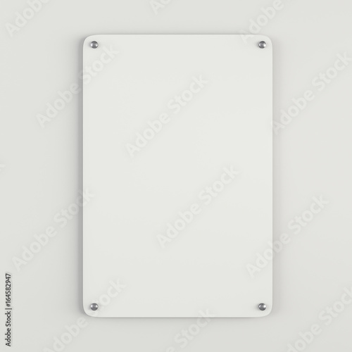 Plastic white empty plate mockup