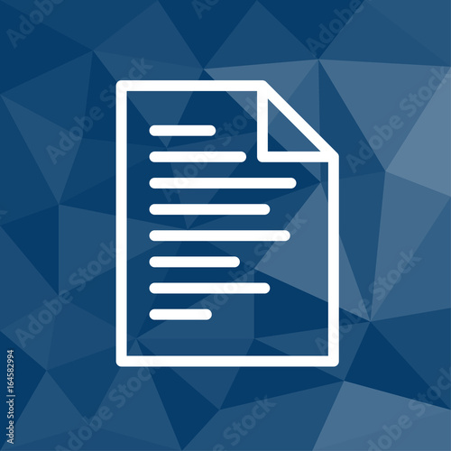 Dokument - Icon mit geometrischem Hintergrund blau