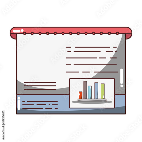 statistic bars presentation business in the company photo