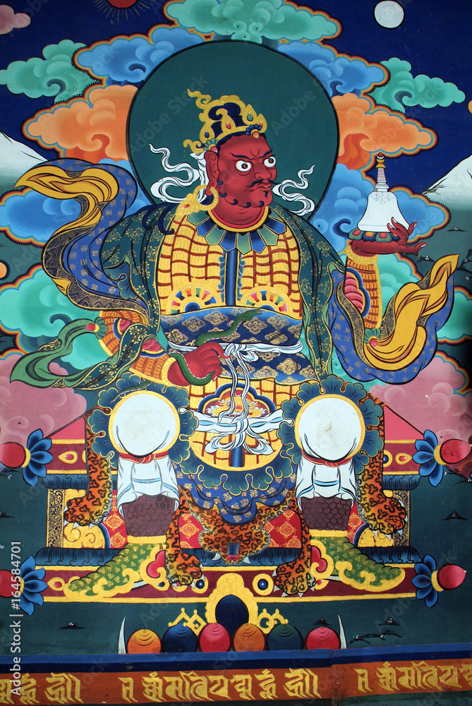 Bhutan, Paro, Painting Bhutan, Paro, Painting