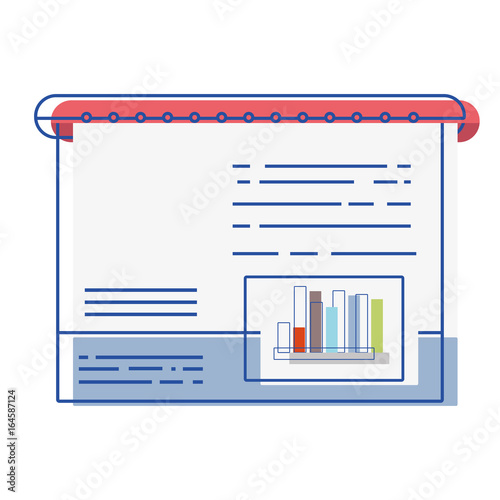 statistic bars presentation business in the company photo