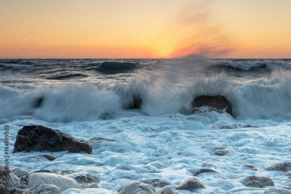 Fototapeta premium Sunset waves