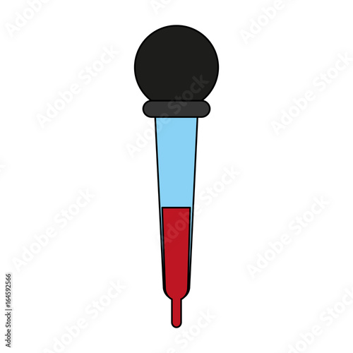 dropper with blood over white background vector illustration