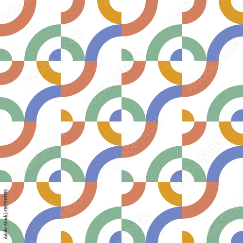 Vector illustration of grid with circles. Modern stylish abstract technology texture. Template for prints, textiles, wrapping, wallpaper, website.