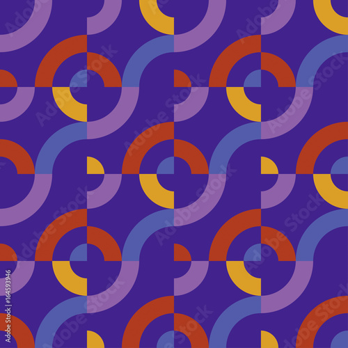 Vector illustration of grid with circles. Modern stylish abstract technology texture. Template for prints, textiles, wrapping, wallpaper, website.