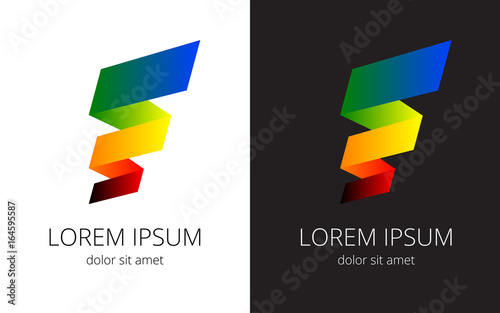 Multicolored tornado for company icon
