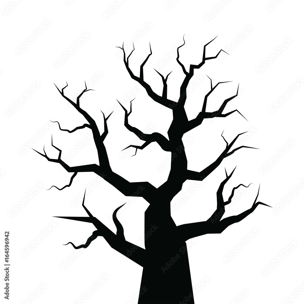 vector of Halloween tree