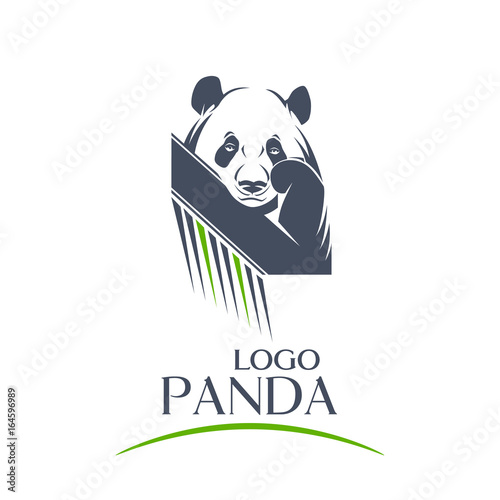 Fototapeta Naklejka Na Ścianę i Meble -  Vector logo of a panda over white background 