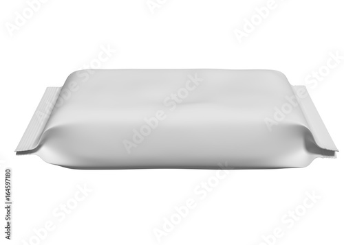 Wet wipes with shadow isolateted on white background