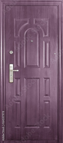 Entrance door (Layout of a colored metal door)