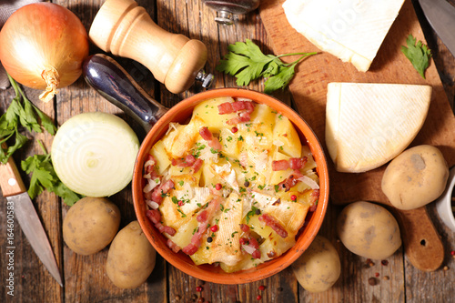 tartiflette, french cuisine with potato,bacon and cheese