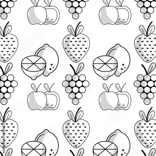 delicious fruits with nutrients and vitamin background