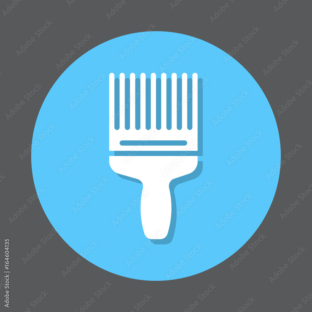 Paint brush flat icon. Round colorful button, circular vector sign, logo illustration. Flat style design Paint brush flat icon. Round colorful button, circular vector sign, logo illustration. Flat style design