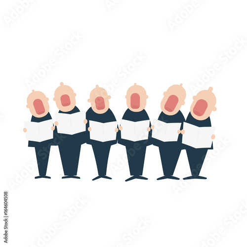 Male chorus in action