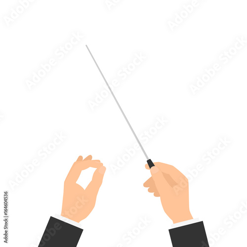 Orchestra conductor hand