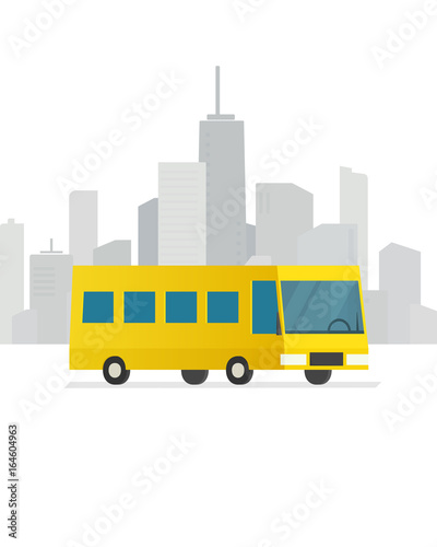 yellow city bus