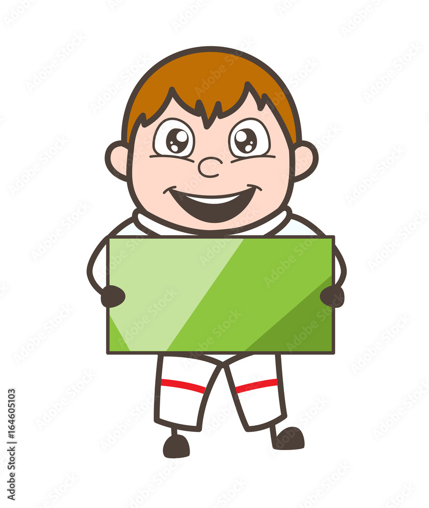 Cartoon Astronaut Holding a Banner Vector Illustration Cartoon Astronaut Holding a Banner Vector Illustration