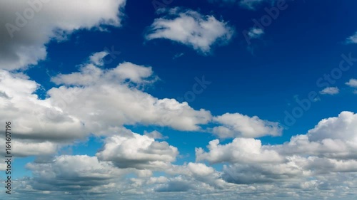 Time lapse clouds on blue sky