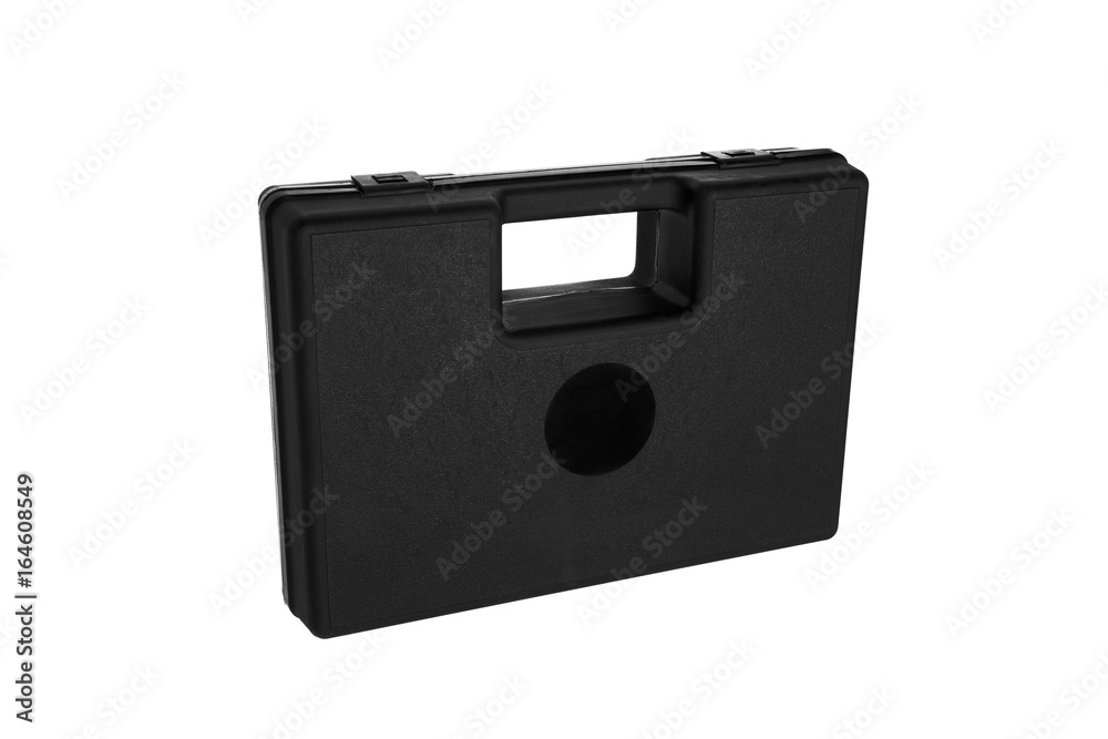 Fototapeta premium Black case for guns isolated for white