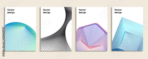 Minimal covers set. geometric design. Abstract 3d meshes.
