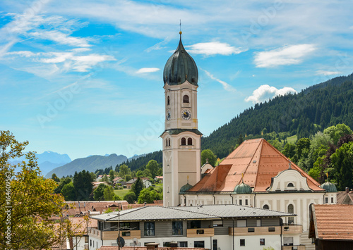Church of the village Nesselwang in Bavaria