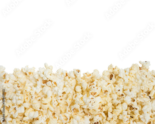 Fresh butter popcorn with the copy space.