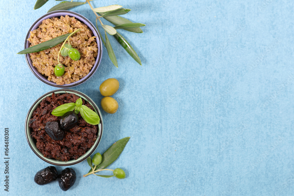 green and black olive,tapenade green and black olive,tapenade