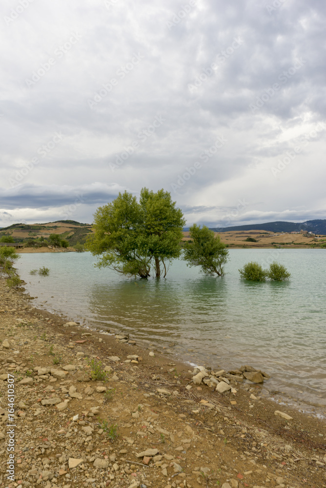 The Alloz reservoir in Lerate, Navarra, Spain