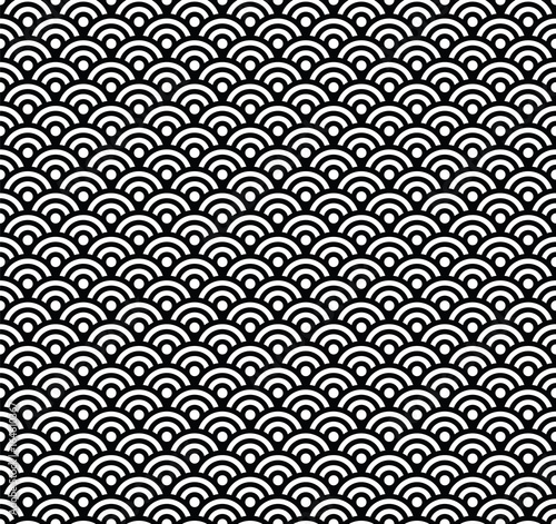 Japanese vector pattern, Asian wave background. darts target