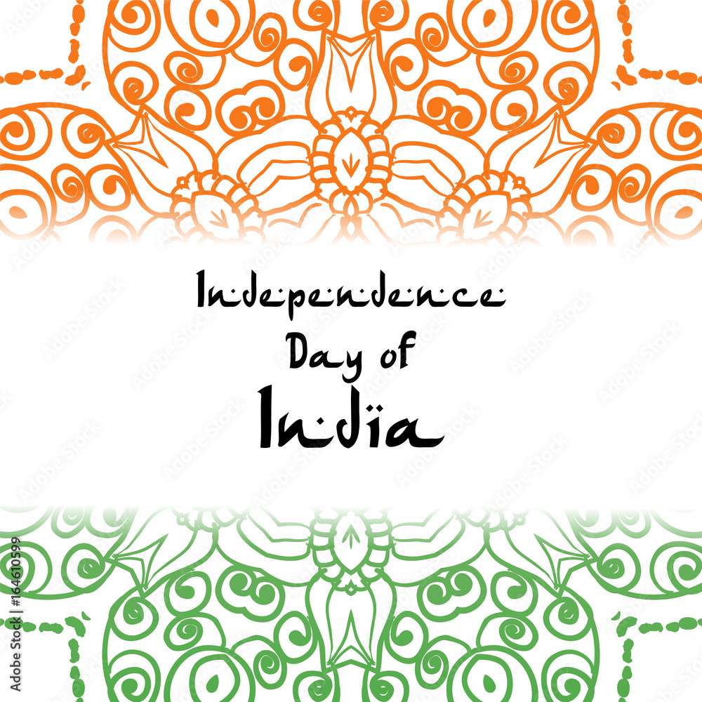 Festive illustration of Independence Day of India