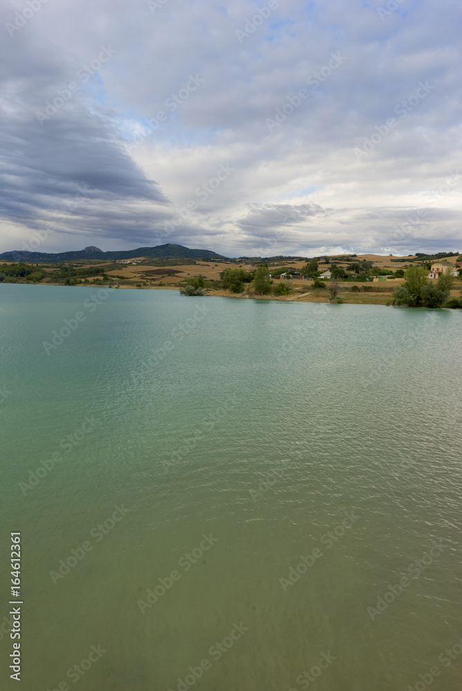 The Alloz reservoir in Lerate, Navarra, Spain The Alloz reservoir in Lerate, Navarra, Spain