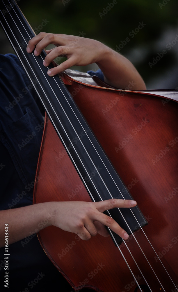 Street musicians play jazz on the town square
Street musicians play jazz on the town square