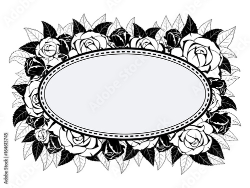 frame for congratulation with roses